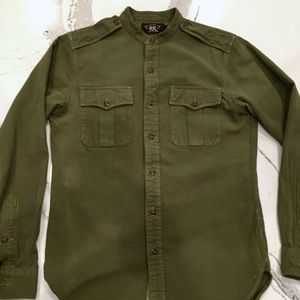 Ralph Lauren RRL Military Long Sleeve Shirt Small